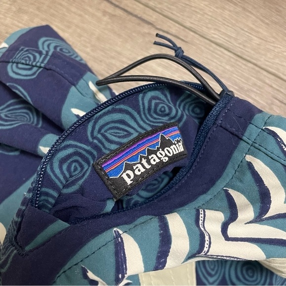 Patagonia Men Swim Trunks Stretch Wavefarer Board Shorts Tree Rings Blue Sz 40 - Picture 8 of 8